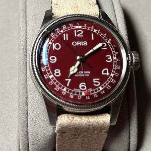 Oris Big Crown Pointer- Burgandy Dial - Automatic 40mm With Box
